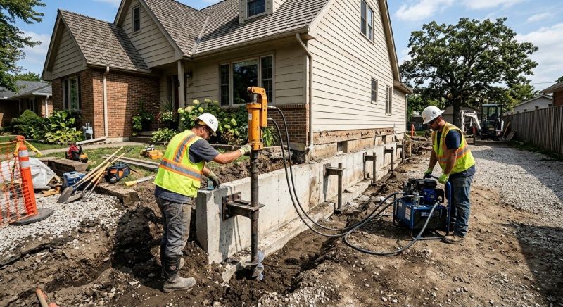 Basement Stabilization in East Greenwich, RI