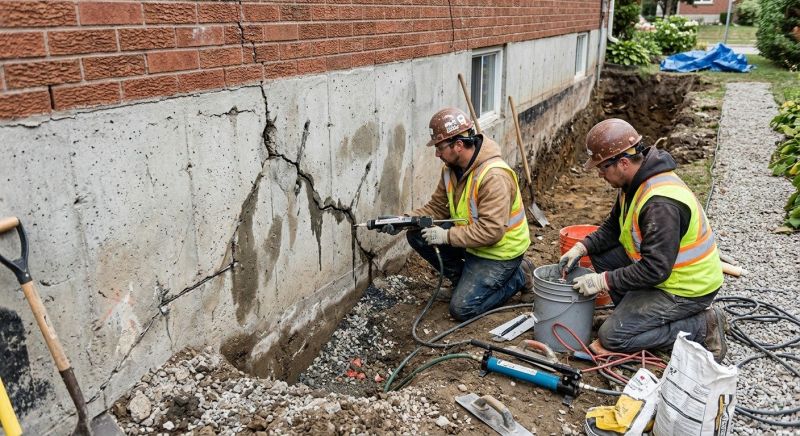 Cracked Foundation Repair in Cranston, RI