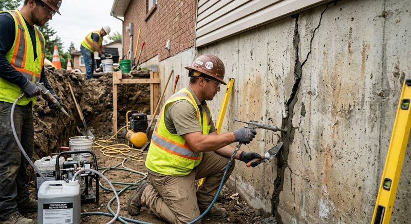 Cracked Foundation Repair in Hope Valley, RI