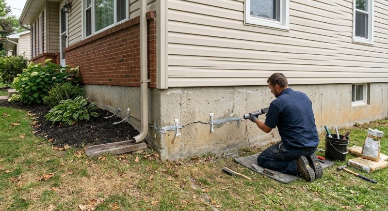 Cracked Foundation Repair in Narragansett, RI