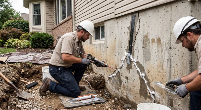 Cracked Foundation Repair in North Stonington, CT