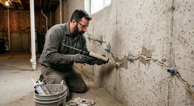 Cracked Foundation Repair in Seekonk, MA