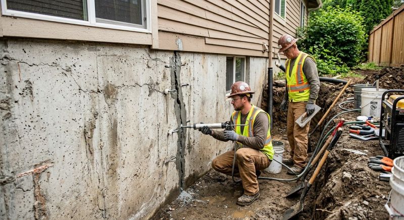 Cracked Foundation Repair in Wakefield, RI