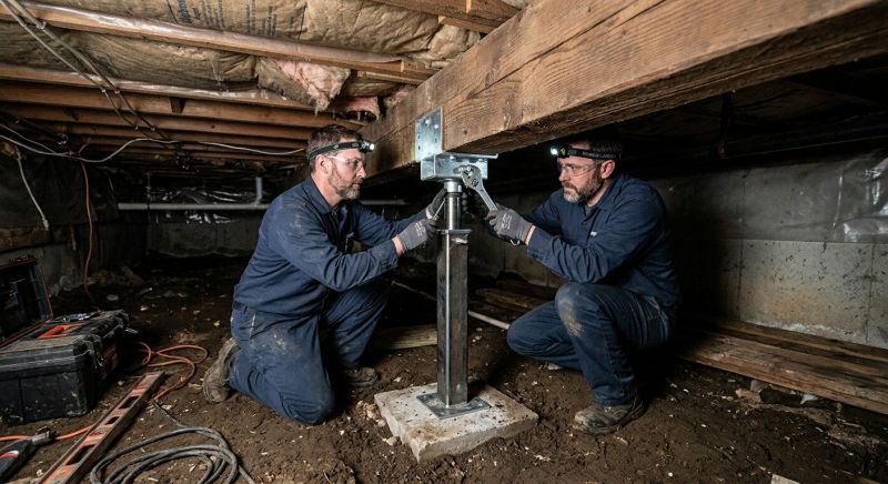 Crawl Space Leveling in East Greenwich, RI