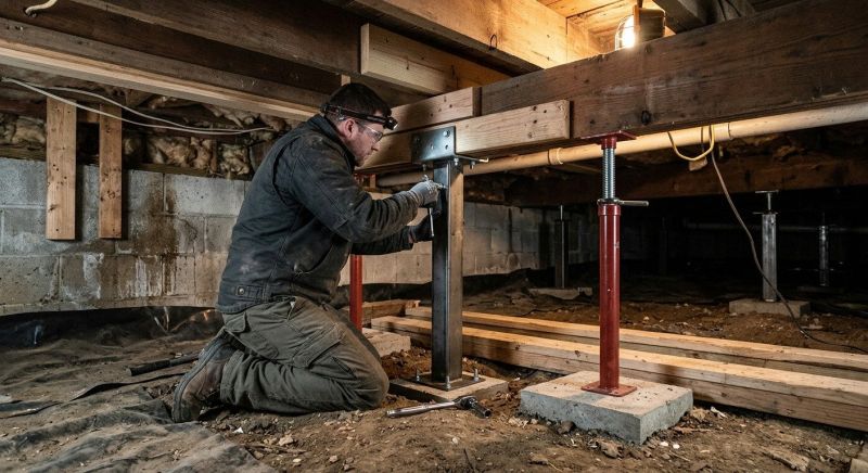 Crawlspace Structural Repair in East Greenwich, RI