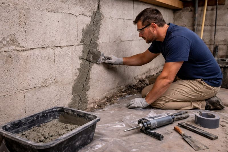 Foundation Crack Repair in Coventry, RI