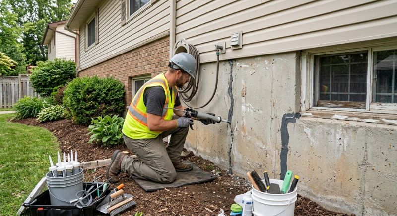 Foundation Crack Sealing in East Greenwich, RI
