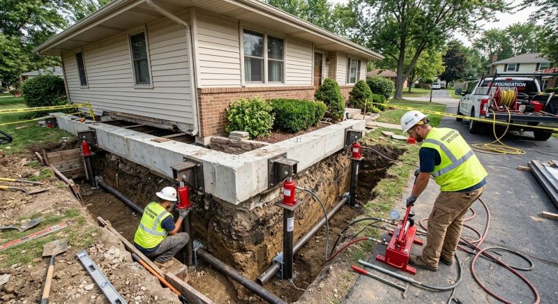 Foundation Jacking in West Kingston, RI