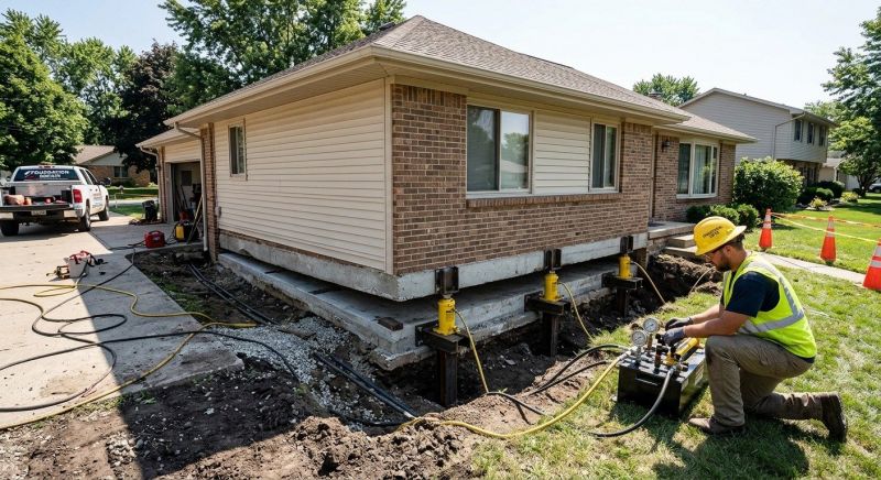 Foundation Lifting in Johnston, RI