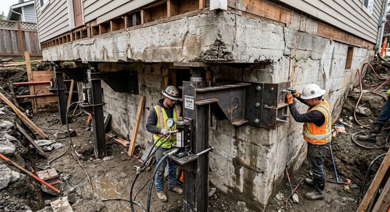 Foundation Lifting in East Greenwich, RI