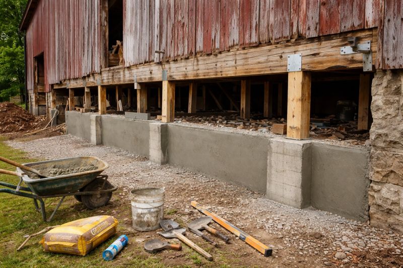 Foundation Renovation in East Greenwich, RI