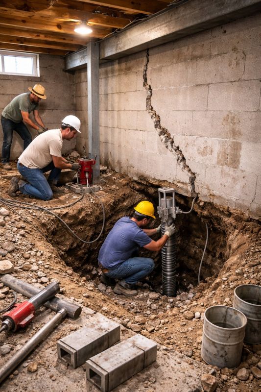 Foundation Structural Repair in Bristol County, RI