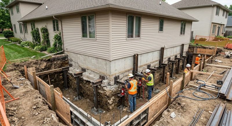 Foundation Underpinning in East Greenwich, RI