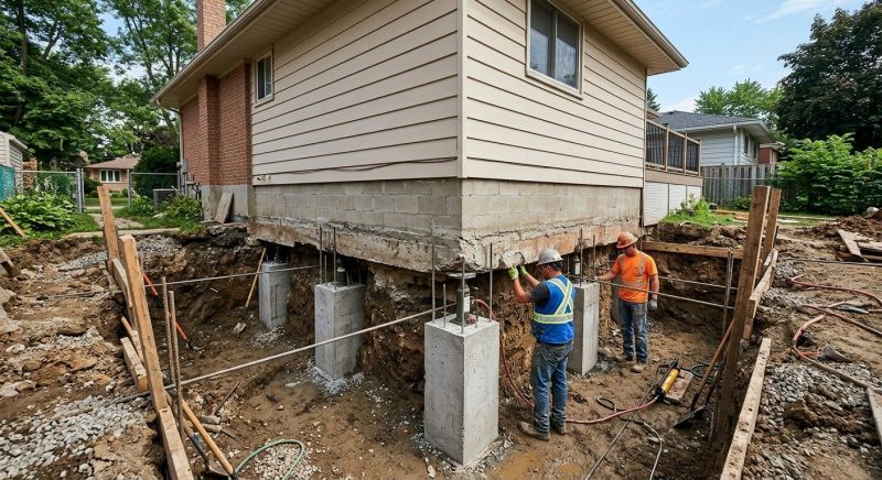 Foundation Underpinning in East Greenwich, RI