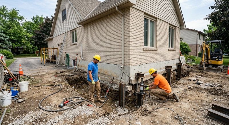 Helical Piers Installation in East Greenwich, RI
