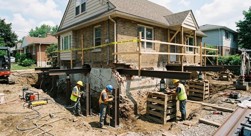 House Foundation Repair in East Greenwich, RI