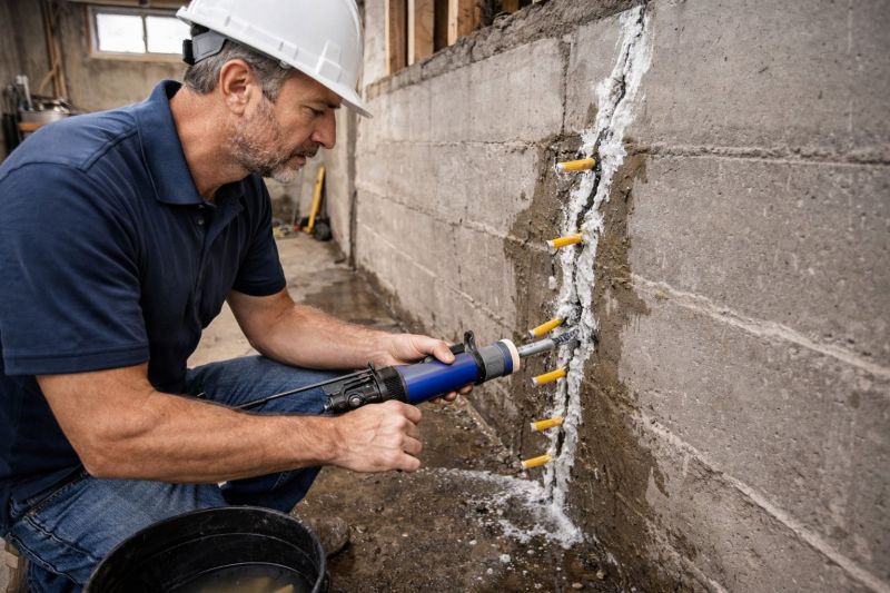 Leaking Foundation Repair in East Greenwich, RI