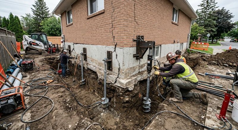 Sinking Foundation Repair in Coventry, RI