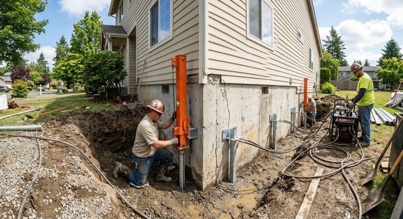 Sinking Foundation Repair in Jewett City, CT