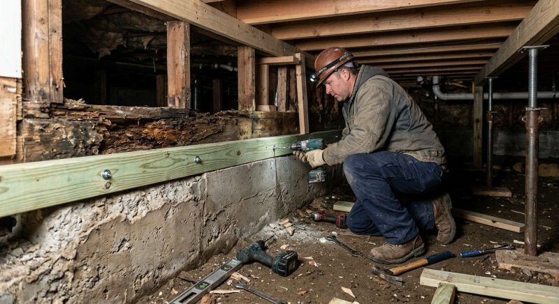 Sinking Foundation Repair in Westport, MA